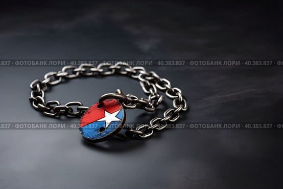 The chain as a symbol of freedom day celebrating the abolition of slavery. With Generative AI tehnology. Стоковое AI-изображение, AI-художник Мария Фадеева / Фотобанк Лори