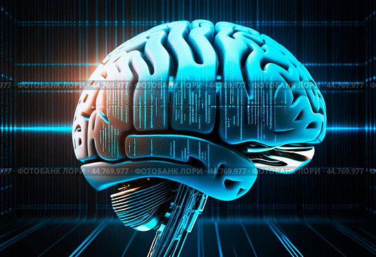 The concept of high technology development, artificial intelligence, super brain, robotics development,The concept of high technology development, artificial intelligence, super brain, robotics development,The concept of high technology development, artificial intelligence, super brain, robotics development,Концепция развития высоких технологий,исскуственный интелект,супер мозг,развитие робототехники. Стоковое AI-изображение, AI-художник Миронов Павел / Фотобанк Лори