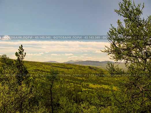 the highest peak of the Southern Urals, Mount Yamantau in the Republic of Bashkortostan. Стоковое фото, фотограф Акиньшин Владимир / Фотобанк Лори