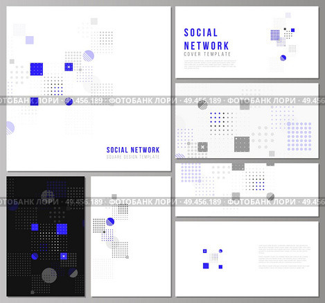 The minimalistic abstract vector illustration of the editable layouts of modern social network mockups in popular formats. Abstract vector background with fluid geometric shapes. The minimalistic abstract vector illustration of the editable layouts of modern social network mockups in popular formats. Abstract vector background with fluid geometric shapes. Стоковая иллюстрация, агентство Ingram Publishing / Фотобанк Лори