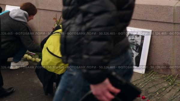 the murder site of Boris Nemtsov (2018 год). Стоковое видео, видеограф Алексей Сергеев / Фотобанк Лори