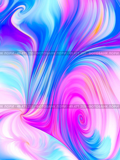The pattern resembles the game of liquid paints. Overflow Colors Series. Стоковое фото, агентство Ingram Publishing / Фотобанк Лори