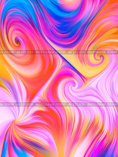 The pattern resembles the game of liquid paints. Overflow Colors Series. Стоковое фото, агентство Ingram Publishing / Фотобанк Лори
