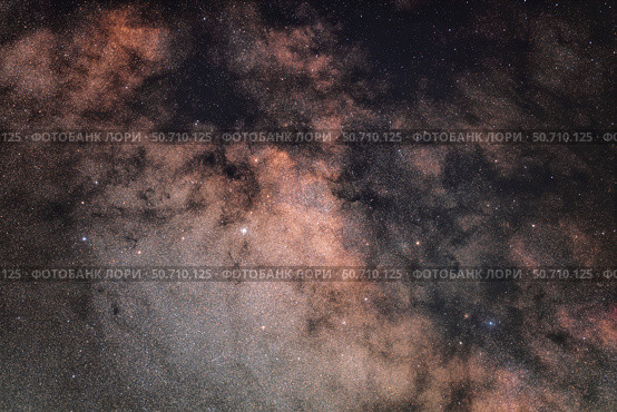 The Scutum Star Cloud in the Milky Way, with the WIld Duck Cluster. Стоковое фото, фотограф Alan Dyer/Stocktrek Images / ТАСС / Фотобанк Лори