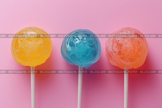 Three Lollipops. Стоковое AI-изображение, AI-художник Ольга Беляева / Фотобанк Лори