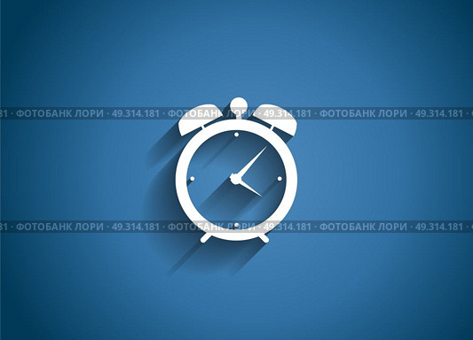 Time Glossy Icon Vector Illustration on Blue Background. EPS10. Time Glossy Icon Vector Illustration. Стоковая иллюстрация, агентство Ingram Publishing / Фотобанк Лори