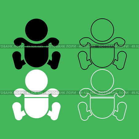 Toddler boy with diapers icon  Black and white color set . Toddler boy with diapers icon . Black and white color set . Стоковая иллюстрация, агентство Ingram Publishing / Фотобанк Лори