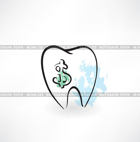tooth grunge icon. Стоковая иллюстрация, агентство Ingram Publishing / Фотобанк Лори