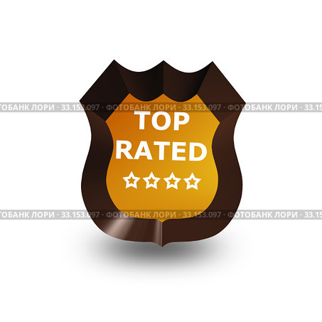top rated icon on white. Стоковое фото, фотограф Piotr Stryjewski / Smarterpix / Фотобанк Лори