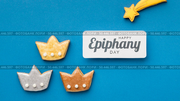 top view three crowns epiphany day. Стоковое фото, агентство Ingram Publishing / Фотобанк Лори