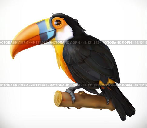 Toucan. 3d vector icon. Стоковая иллюстрация, агентство Ingram Publishing / Фотобанк Лори