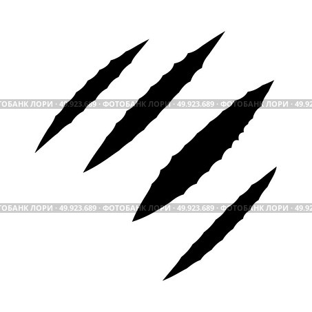 Trail of claws black icon . Стоковая иллюстрация, агентство Ingram Publishing / Фотобанк Лори
