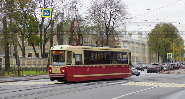 Трамвай ЛМ-68М2 (мод. СПб ГЭТ) №3603, маршрут №40, Финляндский проспект / Большой Сампсониевский проспект, Санкт-Петербург (2016 год). Редакционное фото, фотограф Алексей Иванов / Фотобанк Лори