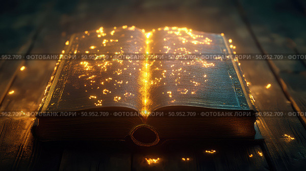 transformative illuminating book ai generated. Стоковое AI-изображение, AI-художник Vectorwin / Фотобанк Лори