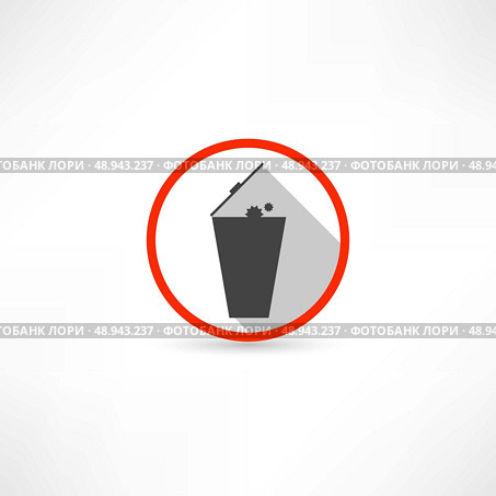 trashcan icon. Стоковая иллюстрация, агентство Ingram Publishing / Фотобанк Лори