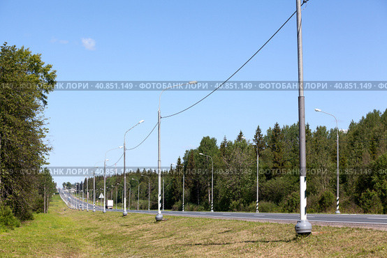 Трасса М10 в летнее время года. Стоковое фото, фотограф Кекяляйнен Андрей / Фотобанк Лори