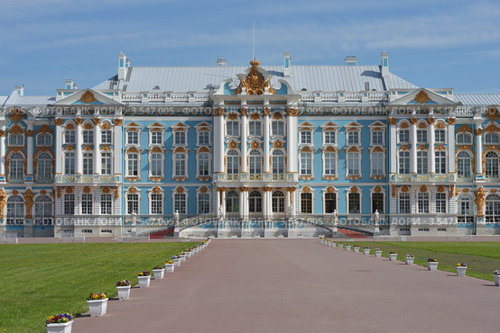 Царское Село. Екатерининский дворец (2012 год). Редакционное фото, фотограф Александр Алексеев / Фотобанк Лори