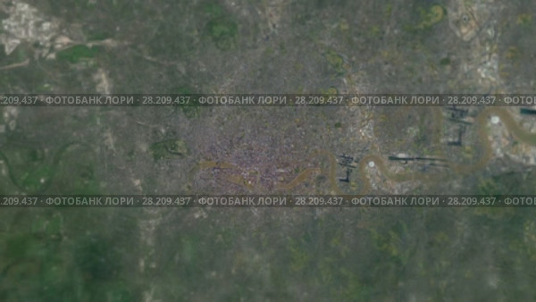 Центральная часть Лондона и Тауэрская крепость при приближении из космоса (2018 год). Стоковое видео, видеограф Евгений Ткачёв / Фотобанк Лори