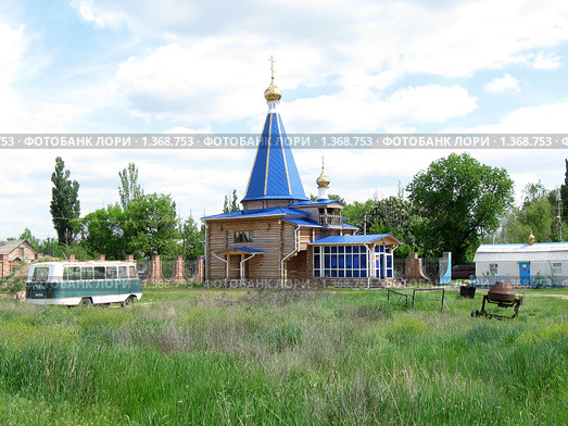 Церковь (часовня) строительство. Город Семикаракорск. Ростовская область (2009 год). Редакционное фото, фотограф Архипов Сергей Александрович / Фотобанк Лори