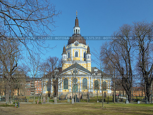 Церковь Катерины в Стокгольме, Швеция (2011 год). Стоковое фото, фотограф Михаил Марковский / Фотобанк Лори