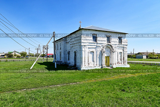 Церковь Косьмодемьяновская. Село Калмакское. Тюменская область. Россия (2024 год). Стоковое фото, фотограф Александр Тараканов / Фотобанк Лори