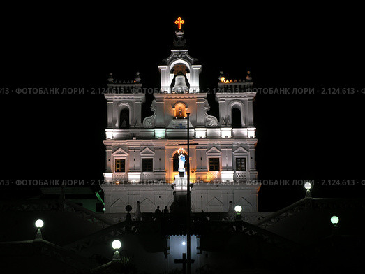 Церковь Непорочного зачатия. Панаджи, Гоа. Индия (2010 год). Стоковое фото, фотограф Александр Солдатенко / Фотобанк Лори