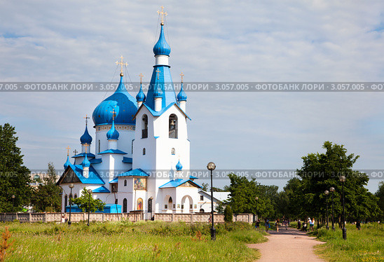 Церковь Рождества Христова на Средней Рогатке в городе Санкт-Петербург, Россия (2011 год). Стоковое фото, фотограф Николай Винокуров / Фотобанк Лори
