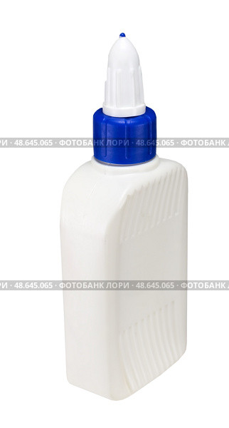 Тюбик с клеем на белом фоне. glue. plastic white bottle isolated on a white. Стоковое фото, фотограф Татьяна Д / Фотобанк Лори