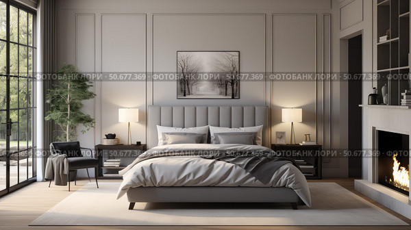 tufted gray home ai generated. Стоковое AI-изображение, AI-художник Vectorwin / Фотобанк Лори
