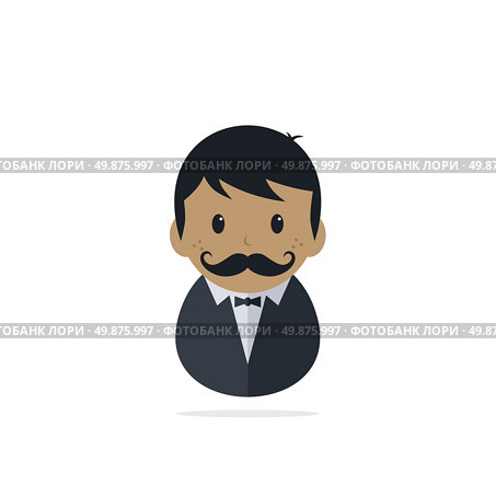 tuxedo man theme vector art graphic illustration. tuxedo man. Стоковая иллюстрация, агентство Ingram Publishing / Фотобанк Лори