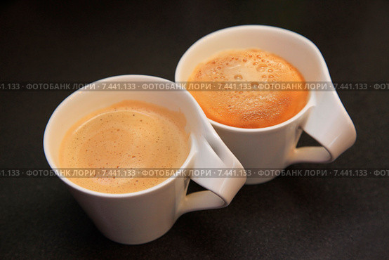 Two cups of coffee. Стоковое фото, фотограф Морозова Татьяна / Фотобанк Лори