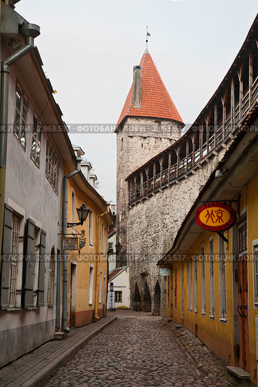 Улица старого Таллина (2011 год). Редакционное фото, фотограф Юлия Бабкина / Фотобанк Лори