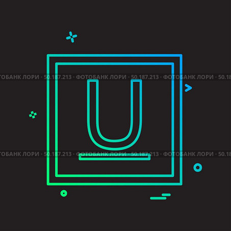 Underline icon design vector. Стоковая иллюстрация, агентство Ingram Publishing / Фотобанк Лори