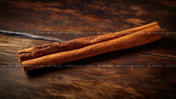 up cinamon stick on table ai generated. Стоковое AI-изображение, AI-художник Vectorwin / Фотобанк Лори
