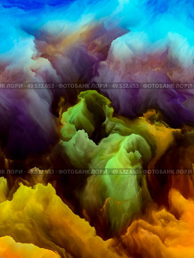 Upper Atmosphere of Jupiter. Impossible Planet series. Visually pleasing composition of vibrant flow of hues and gradients for works on art, creativity and design. Стоковое фото, агентство Ingram Publishing / Фотобанк Лори