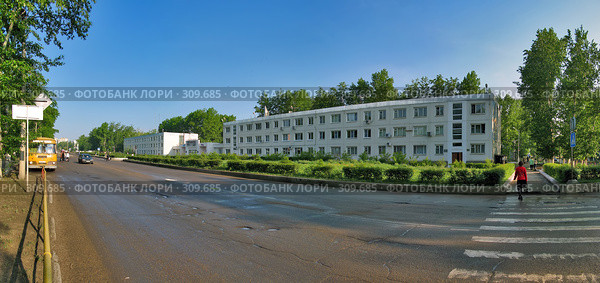 Управление ППГХО город Краснокаменск (панорама) (2008 год). Стоковое фото, фотограф Геннадий Соловьев / Фотобанк Лори