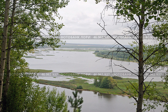 Урал. Река Чусовая. Вид на реку от села Успенка. Стоковое фото, фотограф Рябков Александр / Фотобанк Лори