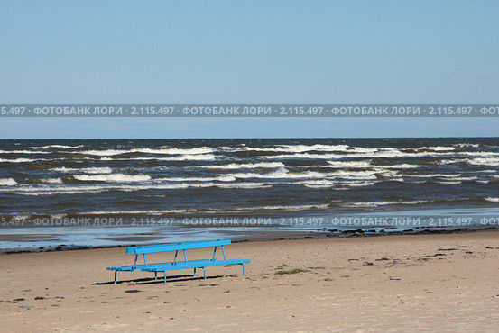 Юрмала. Пустынное побережье осенью (2010 год). Стоковое фото, фотограф Наталья Белотелова / Фотобанк Лори
