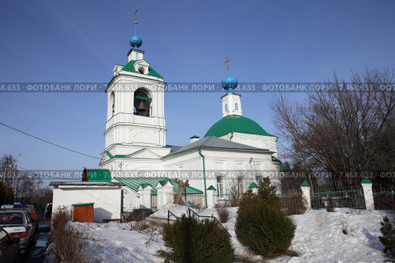 Успенский храм в селе Жилино, Люберецкого района (2015 год). Стоковое фото, фотограф Дмитрий Неумоин / Фотобанк Лори