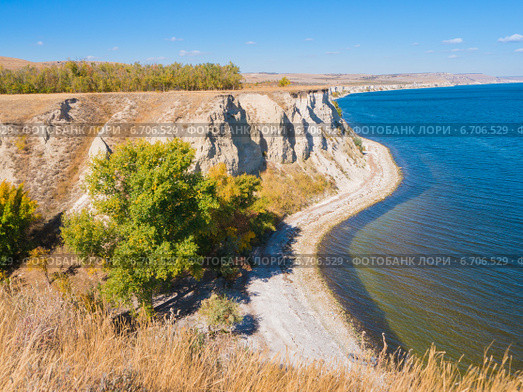 Утёс Степана Разина на Волге. Стоковое фото, фотограф Леонид Ардаткин / Фотобанк Лори