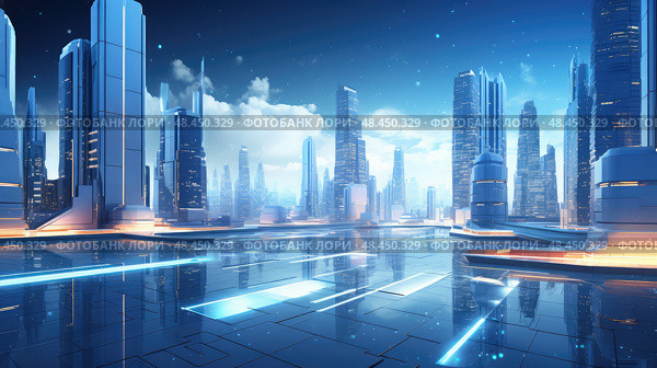 utopian white future background ai generated. Стоковое AI-изображение, AI-художник Vectorwin / Фотобанк Лори