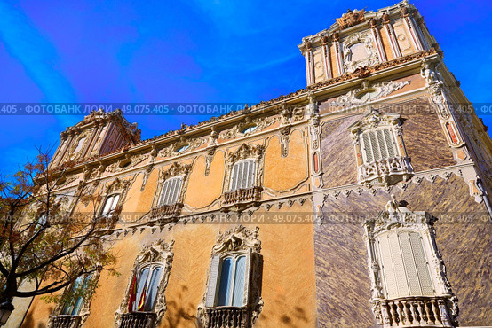 Valencia city Marques de Dos aguas building alabaster facade at Spain. Стоковое фото, агентство Ingram Publishing / Фотобанк Лори