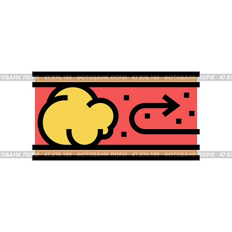 vascular occlusion color icon vector illustration. Стоковая иллюстрация, иллюстратор Vectorwin / Фотобанк Лори