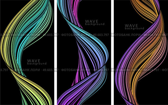 Vector background with color abstract wave. Modern science banner. Vector abstract background with color abstract wave. Стоковая иллюстрация, агентство Ingram Publishing / Фотобанк Лори