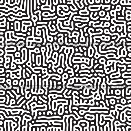 Vector black and white organic rounded lines pattern. Стоковая иллюстрация, иллюстратор Максим Гребешков / Фотобанк Лори