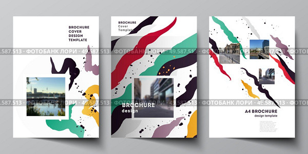 Vector layout of A4 format cover mockups design templates for brochure, flyer layout, booklet, cover design, book design, brochure cover, creative agency, corporate, portfolio, pitch deck, startup.. Vector layout of A4 format cover mockups design templates for brochure, flyer layout, booklet, cover design, book design, brochure cover, agency, corporate, business, portfolio, pitch deck, startup. Стоковая иллюстрация, агентство Ingram Publishing / Фотобанк Лори