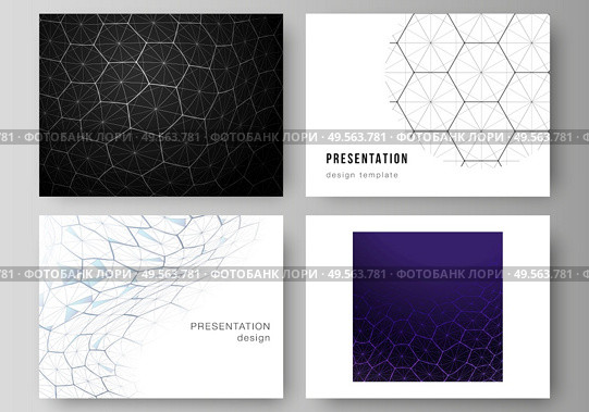 Vector layout of the presentation slides design business templates. Digital technology and big data concept with hexagons, connecting dots and lines, polygonal science medical background. Vector layout of the presentation slides design business templates. Digital technology and big data concept with hexagons, connecting dots and lines, polygonal science medical background. Стоковая иллюстрация, агентство Ingram Publishing / Фотобанк Лори