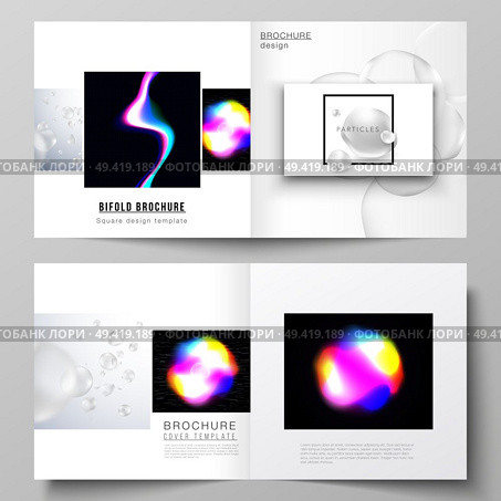 Vector layout of two covers templates for square design bifold brochure, magazine, flyer. SPA and healthcare design, sci-fi technology background. Abstract futuristic or medical consept backgrounds. Vector layout of two covers templates for square design bifold brochure, magazine, flyer. SPA and healthcare design, sci-fi technology background. Abstract futuristic or medical consept backgrounds. Стоковая иллюстрация, агентство Ingram Publishing / Фотобанк Лори