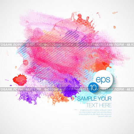 Vector Watercolor Paint Abstract Background. EPS 10. Стоковая иллюстрация, агентство Ingram Publishing / Фотобанк Лори