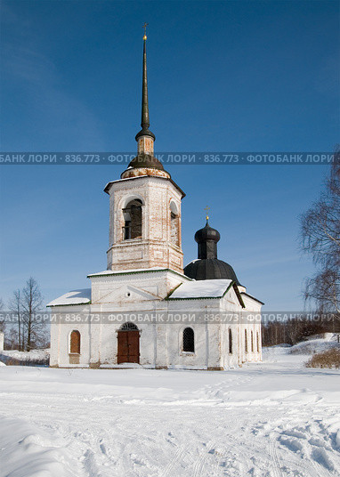 Великий Устюг. Церковь Чуда Архистратига Михаила в Хонех (на Городище) (2009 год). Стоковое фото, фотограф Румянцева Наталия / Фотобанк Лори